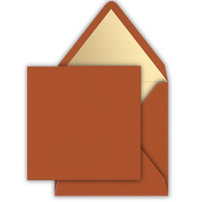 Roestbruin goud inlay envelop